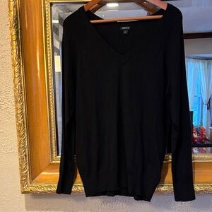Torrid Black V-Neck Sweater - Size 0 (L)